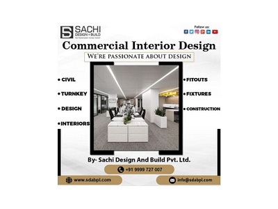 Commercial Interior Design - SDABPL, India branding commercial intereior designer company construction delhi design designer illustration interior logo sdabpl