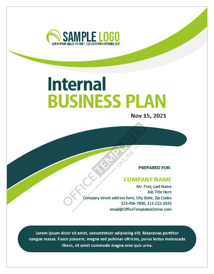 a cover page for your business plan