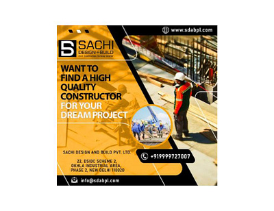Construction company in Delhi NCR - SDABPL, India branding company construction delhi design designer illustration interior logo sdabpl