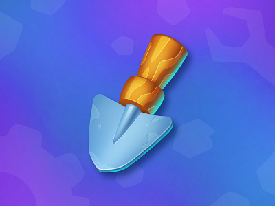 Shovel icon art casual design game icon illustration match3 mobile ui