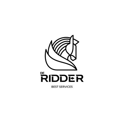 De Ridder - Logo Design horse knight line art logo logo design minimal ridder