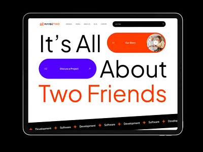 Software Development Agency Website Design 💻 agency app corporate landing minimal software agency typography web webdesign