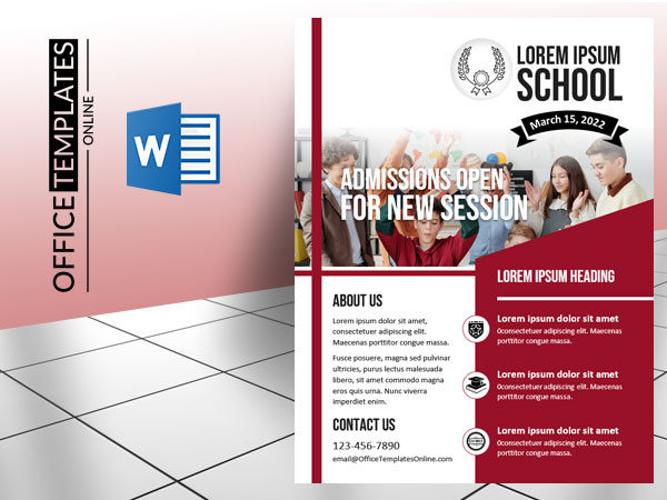 Creative School Flyers in MS Word – FREE Templates by Office Templates  Online on Dribbble