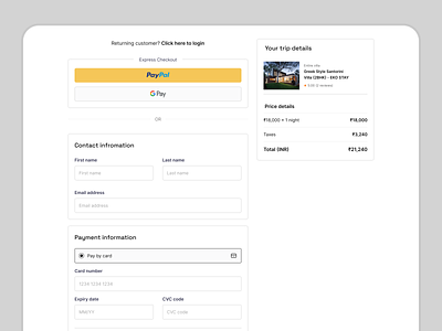 Hotel Booking Checkout build checkout page checkout screens design design inspiration designdrug hotel booking ui watchmegrow