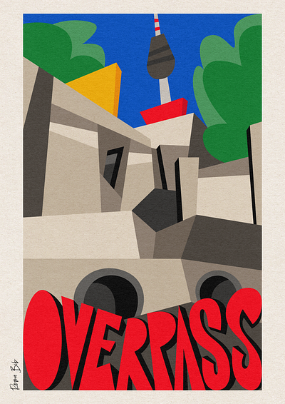 Overpass art design digital art graphic design illustration poster print vector