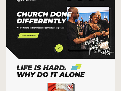 Epic Church Website Design church design figma hero interesting layout modern ui website