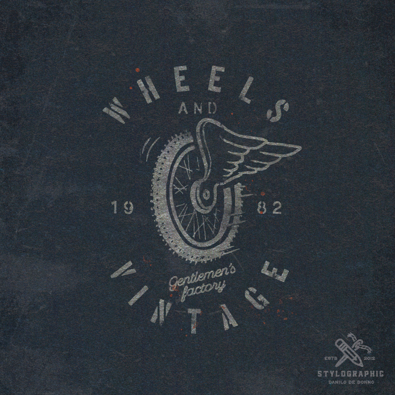 Wheels and Vintage artwork design drawing fashion design graphic design hand drawing hand drawn illustration logo motorcycle print apparel print design retro screenprinting textile design tshirt design typography vintage vintage design vintage illustration