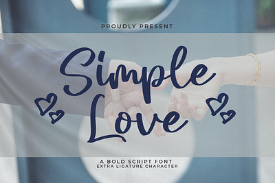 Simple Love - Bold Script Font illustration