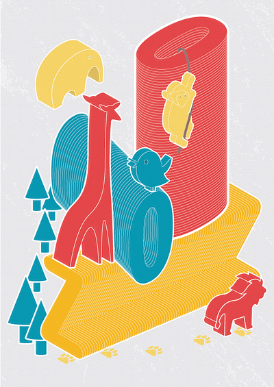 Zoo Illustration adobe illustrator animal creative cute design illustration