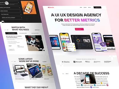 Revamped and Ready to Impress design agency design studio gradient landing page landing page design portfolio ui uidesign ux uxdesign web design