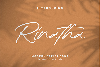 Rinatha - Modern Script Font illustration