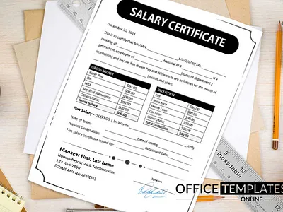 Free Employee Salary Certificate Templates with Sample Data in M employeemanagement