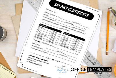 Free Employee Salary Certificate Templates with Sample Data in M employeemanagement