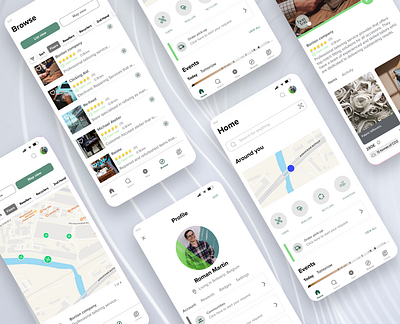 Circular Economy App app design e commerce iphone mapping mobile ui uidesign ux