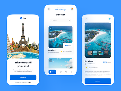 Travel App - Light Mode adventure app app design culture friendly mobile mobile app mobile design mobile ui road trips service tourism travel travel agency travel app travel service traveling trip ui ux