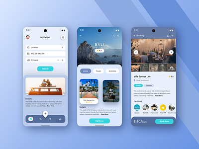 UI Design for a Hotel Booking App app booking branding design graphic design hotel illustration modern trending typography ui user interface