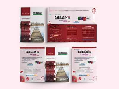 Darbagen Literature anemia animation biotech blood branding brochure brochure mockup cancer cell chemotherapy darbepoetin alfa design injection mockup pharma