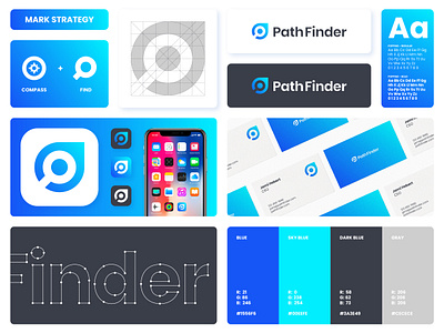Path Finder - Logo Design brand identity branding design flat logo modernlogo typography