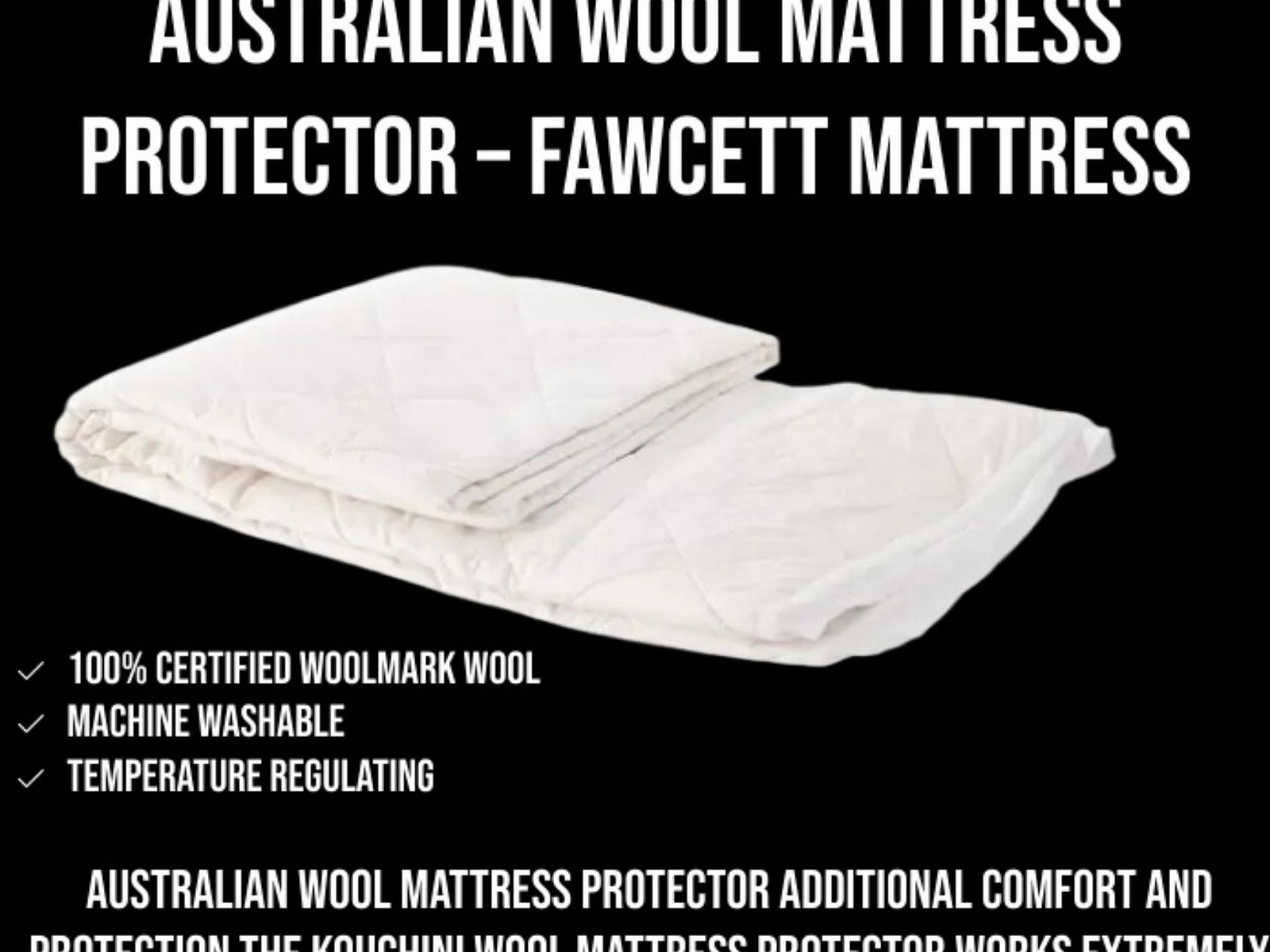Australian Wool Mattress Protector Fawcett Mattress by Fawcett