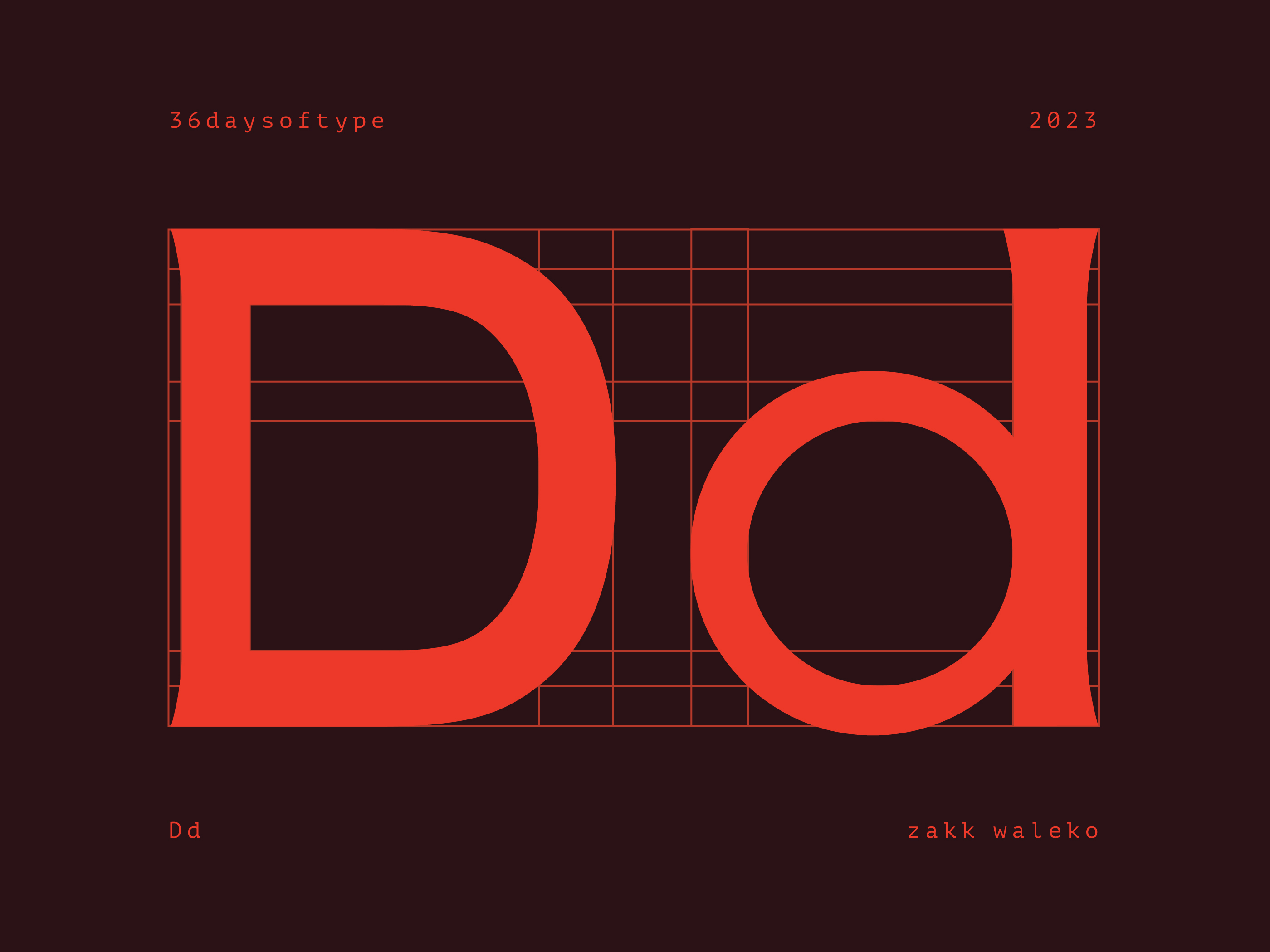 36 Days Of Type: Dd By Zakk Waleko On Dribbble