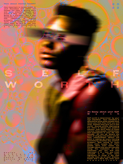 SELF WORTH ⋄ Poster Design adobe design graphic design photoshop poster posterdesign
