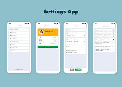 Settings mobile app app mobile setting ui ux