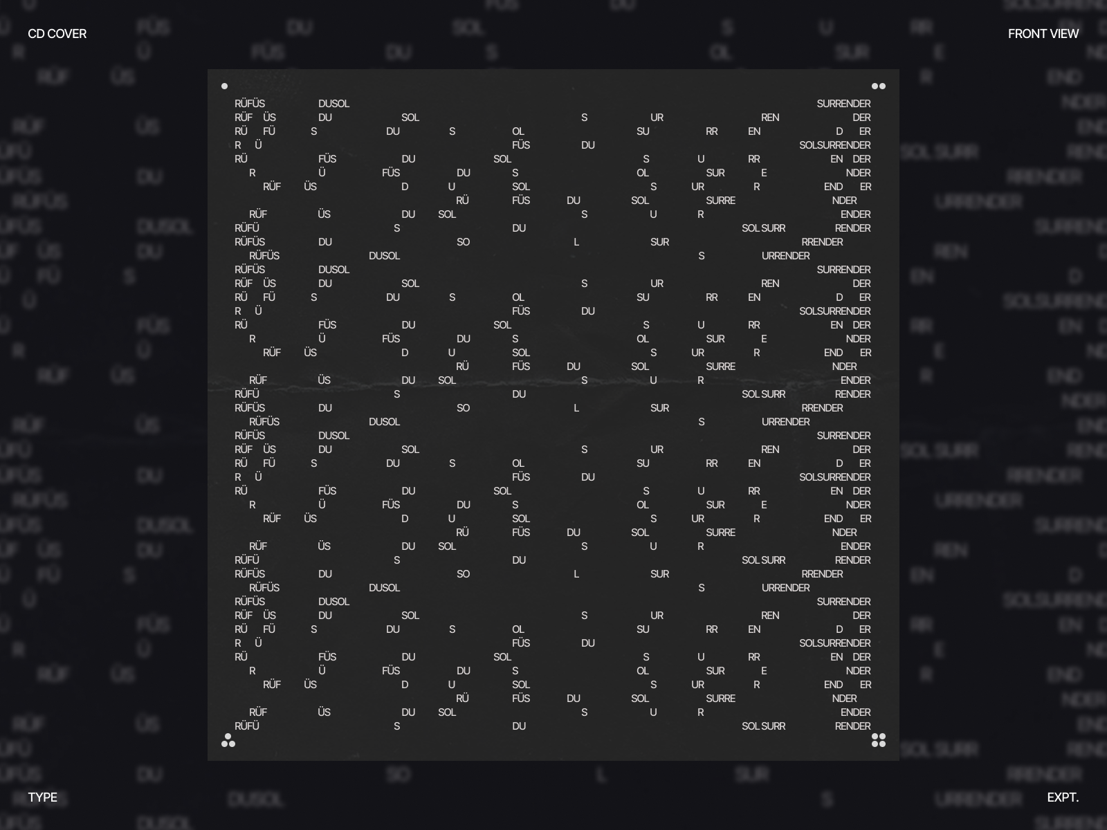 CD cover and tracklist album cover music poster tracklist type typography