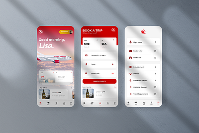 Kenya Airways App airline android design europe flight ios mobile app mobile design product product design ui uiux usa ux