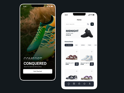 Shoe Store App UI Exploration design ecommerce shoe store ui ux uxui web