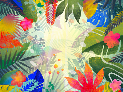 Tropical Jungle 1 background digitalart illustration illustrator jungleart leafillustration natureillustration procreate tropical tropicaldesign tropicallifestyle tropicalpatterns tropicalvibes vibrant