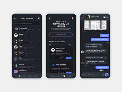 Equinox - Online Messaging Platform app app design branding design graphic design illustration interface design landing page logo messaging messaging app minimalist mobile mobile design nft ui ui design ui interface vector website design