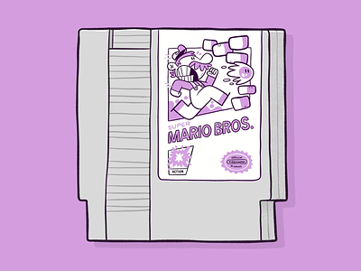 Mario Bros. (NES Cartridge Series) blake stevenson cartoon character design cute design illustration jetpacks and rollerskates logo mario mario brothers nes nintendo retro retro games super mario ui video game