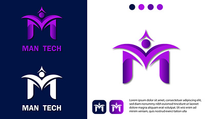 Man Tech Logo Design. 3d animation branding graphic design logo logo design motion graphics ui