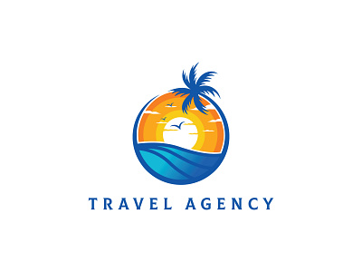 Travel Agency bird branding clean design goodlook graphic design icon logo logomaker river sky sun travel tree uniqe vector