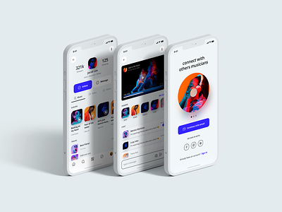 Music player UI kit app application music player music player kit playlist ui ui ux design ui app ui kit