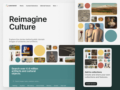 Curationist, reimaging culture. by Significa on Dribbble
