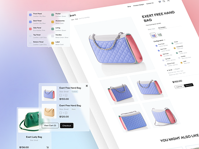 Exert - e Commerce Concept builder clean customizer e commerce flat layout design shop ui ux website