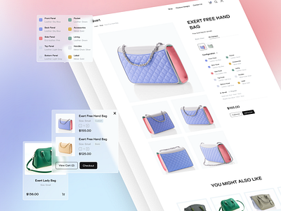 Exert - e Commerce Concept builder clean customizer e commerce flat layout design shop ui ux website
