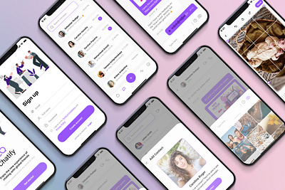 Chat App UI Design app design ui ux