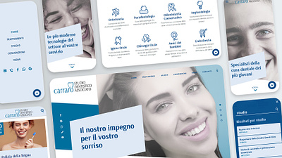 Studio Dentistico Carraro Website css css3 custom dental dental clinic design graphic design html html5 icons responsive ui web design webdesign website