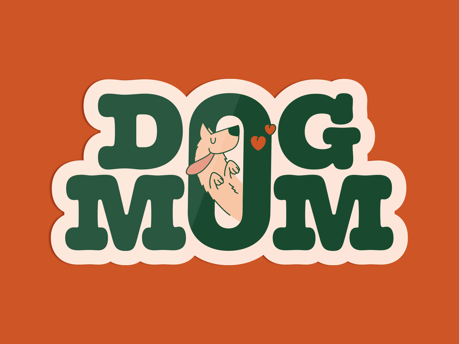 Dog mom stickers graphic design illustration sticker