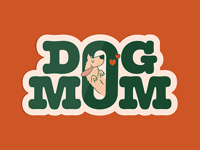 Dog mom stickers graphic design illustration sticker
