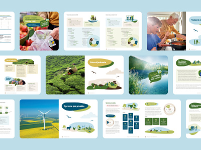 LIDL CSR - Annual Report annual report brand brochure corporate social responsibility corporte brochure illustration lidl minimal natural organic pastel colors print report visuality