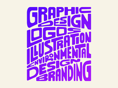 Personal brand poster hand lettering bold brand branding business entrepreneur fun gradient hand lettering handlettering identity lettering marketing personal poster poster design purple retro rounded typography