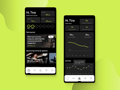Fitnet App - Fitness App for cycling and treadmill app figma fitness app ui ux workout