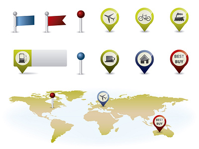 Maps and Symbols 3d animation branding design graphic design illustration logo ui ux vector