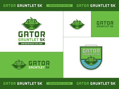 Gator Gauntlet 5K 5k branding design gator identity illustration logo park race type typography vector visual identity