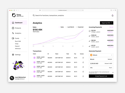 Sales Terminal Design 🔥 bitcoin crypto cryptocurrency cryptocurrency exchange dashboard design gateway illustration modern overview payment saas ui