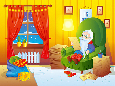 Santa Claus 2d childrens illustration christmas digital art illustration packaging santa claus vector art vector illustration