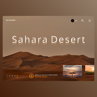 Sahara Desert Web Design app appdesign branding desert design illustration logo sahara sun ui uidesign uiux ux uxdesign uxui web web design website websites wild